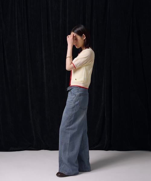 MUHET（ミュエータ）の「fold-over waist denim pants