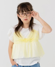 JAM & LINK | リボンチュール 袖フリルTシャツ(Tシャツ/カットソー)