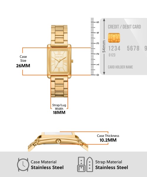 MICHAEL KORS(マイケルコース)の「マイケル・コース 腕時計 レディース アナログ ステンレス MK4904(アナログ腕時計・レディース・ゴールド・FREE)」の5枚目の写真