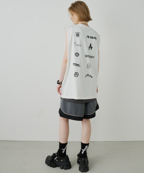 AIVER（アイバー）の「AIVER　スポンサーN/S TEE（Tシャツ/カットソー・メンズ・チャコールグレー/ブラック/ホワイト・SMALL/MEDIUM/LARGE）」の7枚目の写真