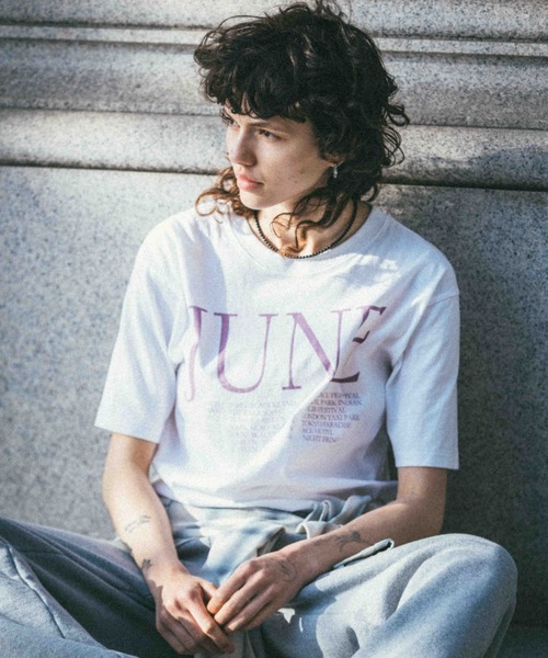 CREDONA（クレドナ）の「PARMANENT TEE/パーマネントTシャツ（Tシャツ/カットソー・レディース・ホワイト/グリーン/ピンク/レッド/レッド系その他/グリーン系その他/ネイビー/パープル/イエロー/ブラック/ライトブルー/グレー/ブルー/その他・FREE）」の9枚目の写真