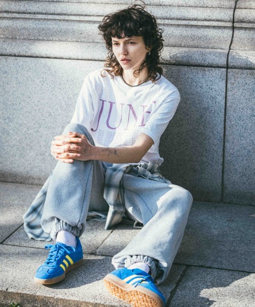 CREDONA（クレドナ）の「PARMANENT TEE/パーマネントTシャツ（Tシャツ/カットソー・レディース・ホワイト/グリーン/ピンク/レッド/レッド系その他/グリーン系その他/ネイビー/パープル/イエロー/ブラック/ライトブルー/グレー/ブルー/その他・FREE）」の21枚目の写真