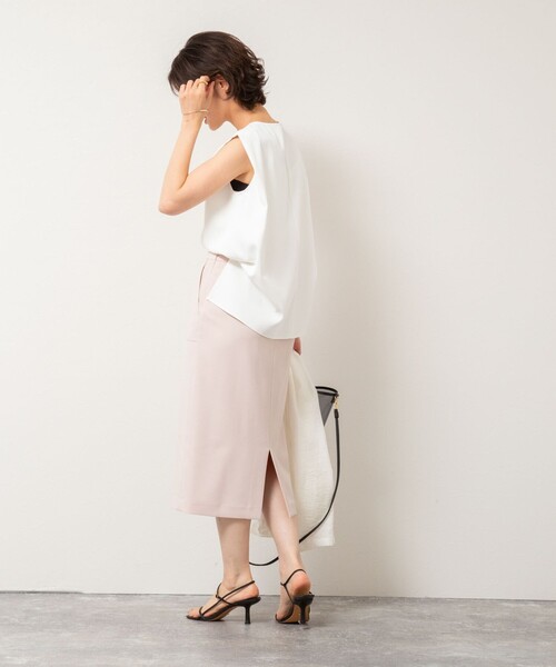 NOLLEY’S Sophi（ノーリーズソフィ）の「ウォッシャブル配色パイピングタイトスカート（スカート・レディース・アイボリー/カーキ/ベビーピンク/ブラック・34/36/38/40）」の19枚目の写真