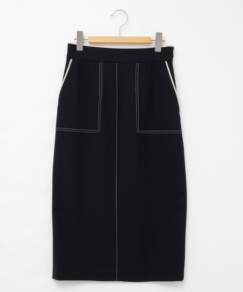 NOLLEY’S Sophi（ノーリーズソフィ）の「ウォッシャブル配色パイピングタイトスカート（スカート・レディース・アイボリー/カーキ/ベビーピンク/ブラック・34/36/38/40）」の22枚目の写真