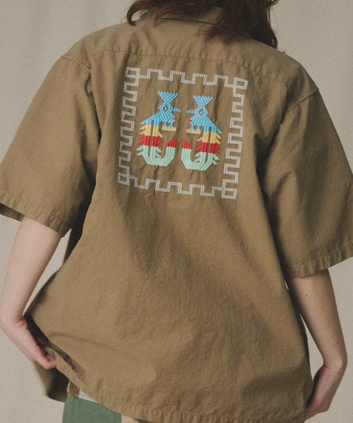Universal Style Wear（ユニバーサルスタイルウェア）の「Universal Style Wear グアテマラ シャツ（シャツ/ブラウス・メンズ・ブラック/オフホワイト/ブルー/ベージュ・MEDIUM/LARGE/X-LARGE）」の10枚目の写真