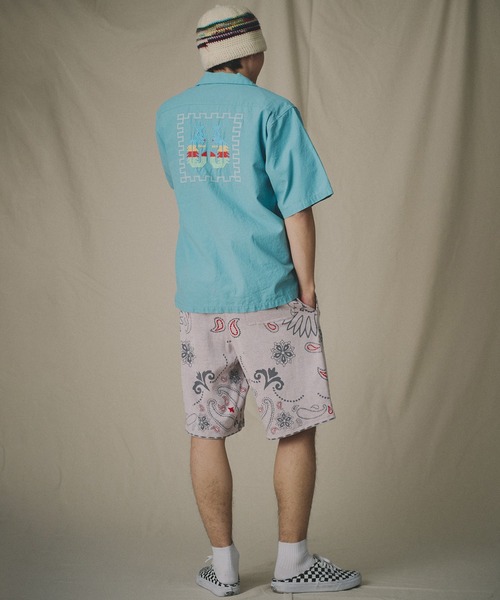 Universal Style Wear（ユニバーサルスタイルウェア）の「Universal Style Wear グアテマラ シャツ（シャツ/ブラウス・メンズ・ブラック/オフホワイト/ブルー/ベージュ・MEDIUM/LARGE/X-LARGE）」の11枚目の写真