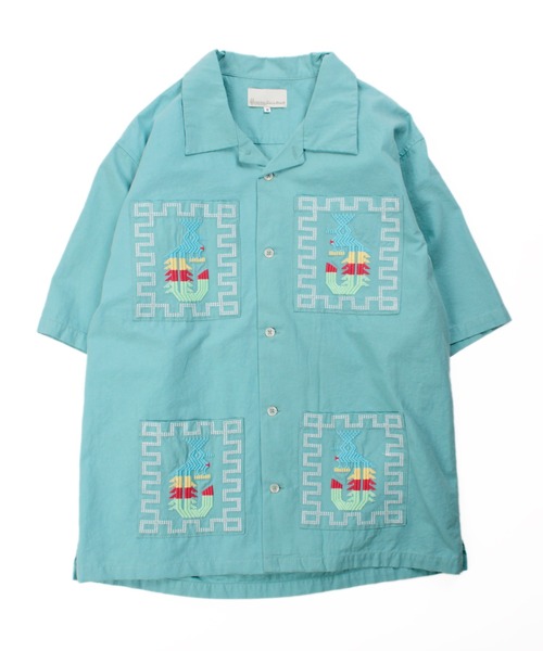 Universal Style Wear（ユニバーサルスタイルウェア）の「Universal Style Wear グアテマラ シャツ（シャツ/ブラウス・メンズ・ブラック/オフホワイト/ブルー/ベージュ・MEDIUM/LARGE/X-LARGE）」の13枚目の写真