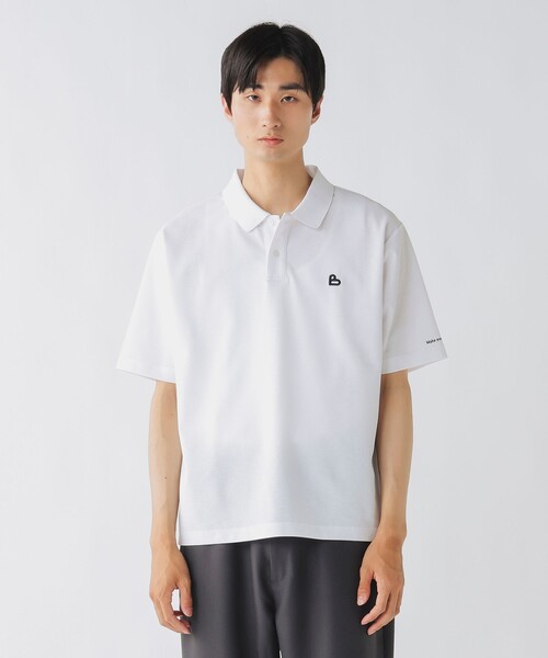 BEAMS HEART(ビームスハート)の「【ユニセックス】B-HEARTロゴ 鹿の子 ポロシャツ(ポロシャツ・メンズ・ブラック/ホワイト・S/M/L/XL)」の19枚目の写真