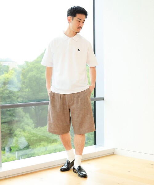 BEAMS HEART(ビームスハート)の「【ユニセックス】B-HEARTロゴ 鹿の子 ポロシャツ(ポロシャツ・メンズ・ブラック/ホワイト・S/M/L/XL)」の9枚目の写真