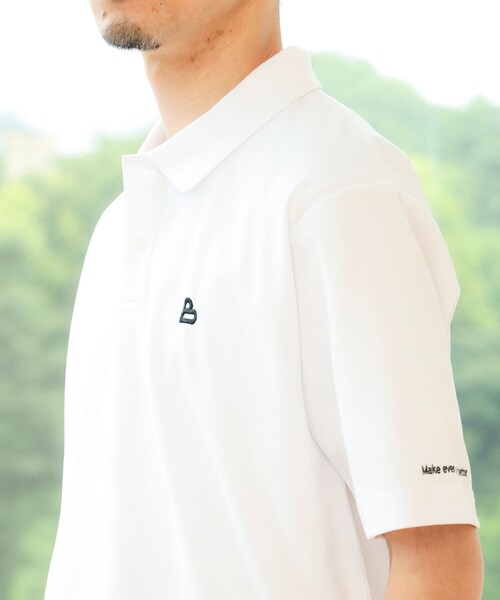 BEAMS HEART(ビームスハート)の「【ユニセックス】B-HEARTロゴ 鹿の子 ポロシャツ(ポロシャツ・メンズ・ブラック/ホワイト・S/M/L/XL)」の15枚目の写真