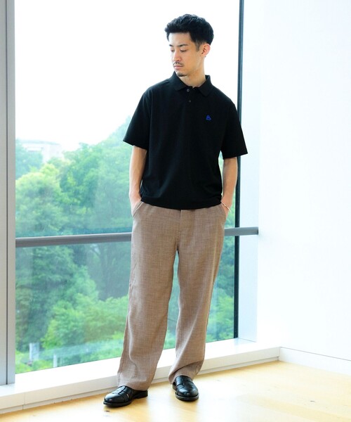 BEAMS HEART(ビームスハート)の「【ユニセックス】B-HEARTロゴ 鹿の子 ポロシャツ(ポロシャツ・メンズ・ブラック/ホワイト・S/M/L/XL)」の3枚目の写真