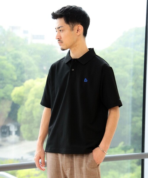 BEAMS HEART(ビームスハート)の「【ユニセックス】B-HEARTロゴ 鹿の子 ポロシャツ(ポロシャツ・メンズ・ブラック/ホワイト・S/M/L/XL)」の6枚目の写真