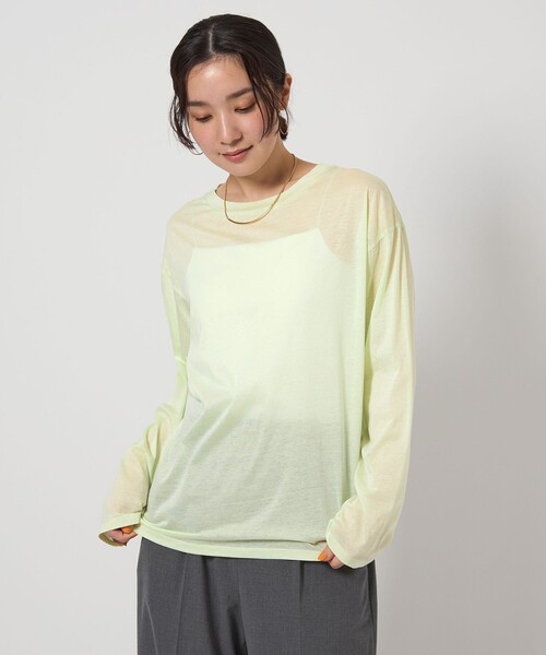 セール】【WEB限定】＜at ease＞シアー ロングスリーブ Tシャツ