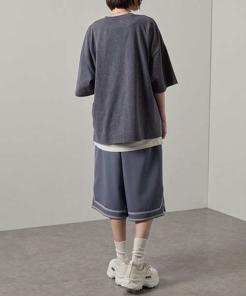 Alfred Alex（アルフレッドアレックス）の「【Alfred Alex】ピグメントナンバリングロゴパッチ半袖Tシャツ（Tシャツ/カットソー・メンズ・グレイッシュブルー/ブラック/ワイン・M/L）」の11枚目の写真