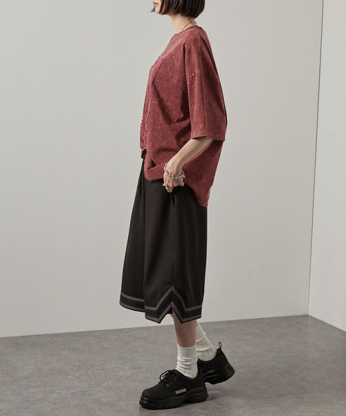 Alfred Alex（アルフレッドアレックス）の「【Alfred Alex】ピグメントナンバリングロゴパッチ半袖Tシャツ（Tシャツ/カットソー・メンズ・グレイッシュブルー/ブラック/ワイン・M/L）」の19枚目の写真
