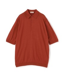 【別注】JOHN SMEDLEY コットン ポロカラーニット