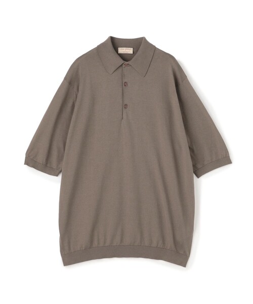 TOMORROWLAND (トゥモローランド)の「【別注】JOHN SMEDLEY コットン ポロカラーニット(ニット/セーター・メンズ・ライトブルー/グレイッシュベージュ/ブラック/ダークグリーン/レッド系その他/ネイビー・L/M/S)」の3枚目の写真