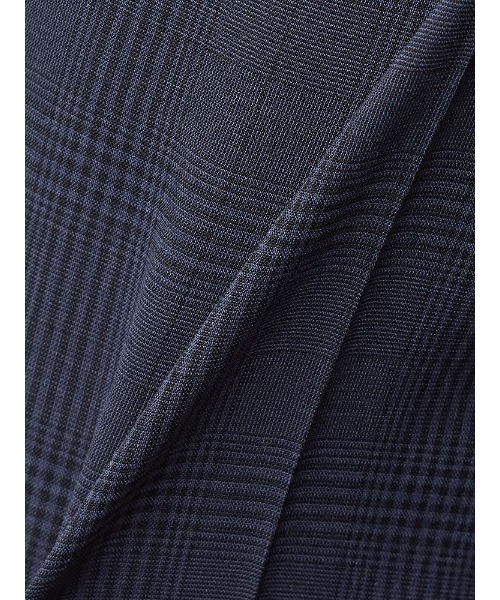 Perfect Suit FActory（パーフェクトスーツファクトリー）の「【洗える】ノータックスラックス　グレンチェック柄　グレー/ネイビー（スラックス・メンズ・ネイビー/チャコールグレー・94/76/88/73/79/82/91/85）」の3枚目の写真
