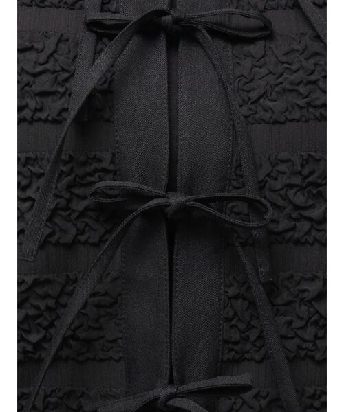 CALNAMUR（カルナムール）の「シャツカラーギャザーリボンカットソー（シャツ/ブラウス・レディース・ブラック/ホワイト・FREE）」の14枚目の写真