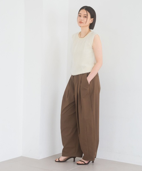 A part by（アパートバイ）の「ニットチュールレイヤードノースリーブ（ニット/セーター・レディース・グレー系その他/ブラック/アイボリー・FREE）」の5枚目の写真