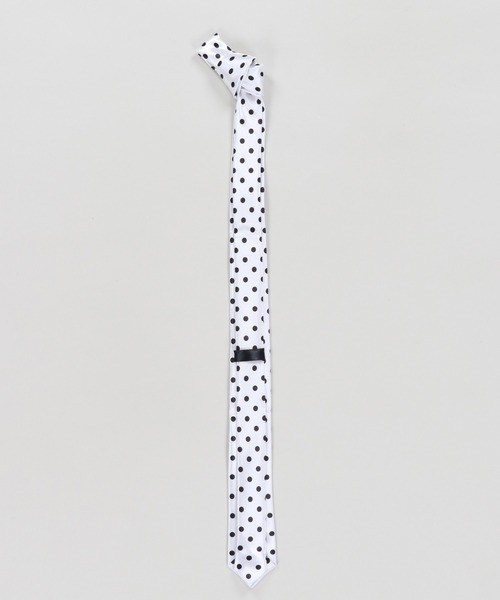 SPINNS(スピンズ)の「ネクタイ/ドット柄/ウィッシュコア(ネクタイ・レディース・ブラック/ホワイト・ONESIZE)」の3枚目の写真