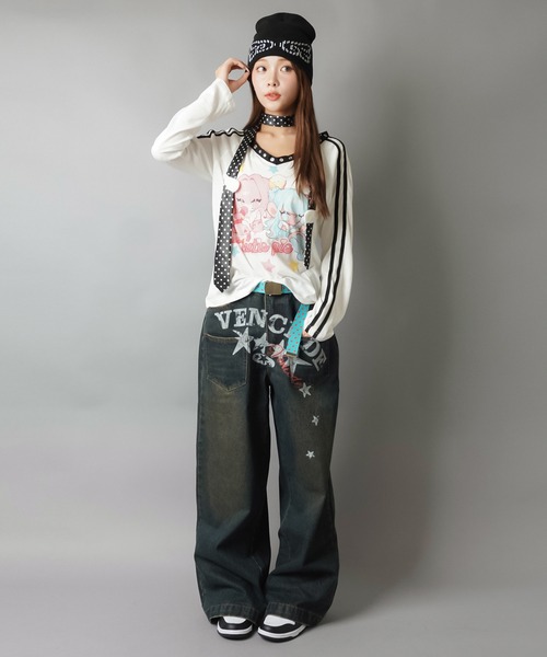 SPINNS(スピンズ)の「ネクタイ/ドット柄/ウィッシュコア(ネクタイ・レディース・ブラック/ホワイト・ONESIZE)」の4枚目の写真