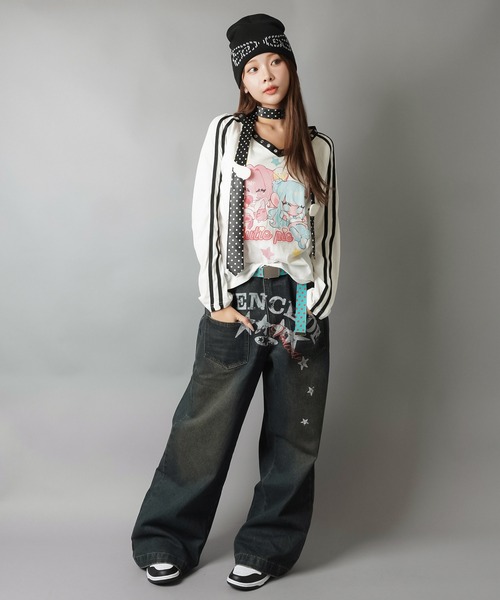 SPINNS(スピンズ)の「ネクタイ/ドット柄/ウィッシュコア(ネクタイ・レディース・ブラック/ホワイト・ONESIZE)」の5枚目の写真