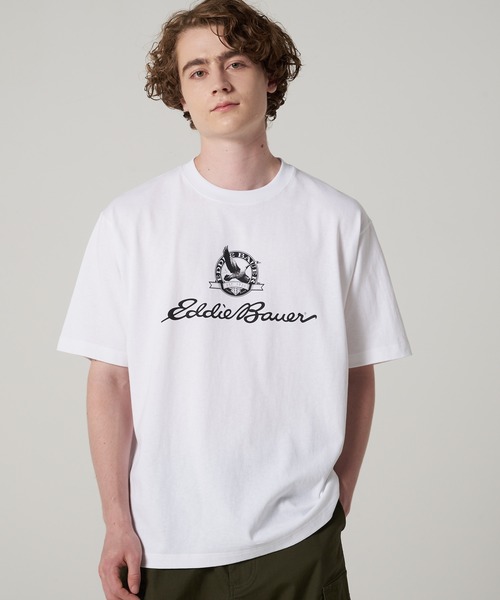 Eddie Bauer(エディーバウアー)の「グースロゴプリント Tシャツ(Tシャツ/カットソー・メンズ・ネイビー/ホワイト/ライトブラウン・XL/L/XXL/M/S)」の2枚目の写真