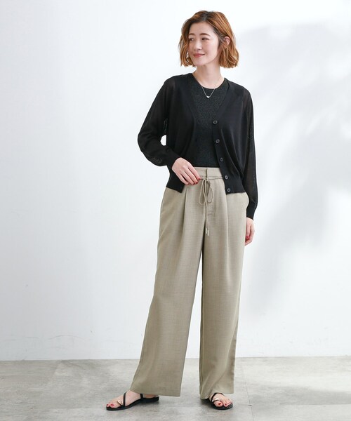 grove（グローブ）の「◆ロープベルトで差がつく 洗練リラックスパンツ（その他パンツ・レディース・カーキ/ナチュラル/グレー系7/ベージュ/ネイビー・02/03/01/04/05）」の11枚目の写真
