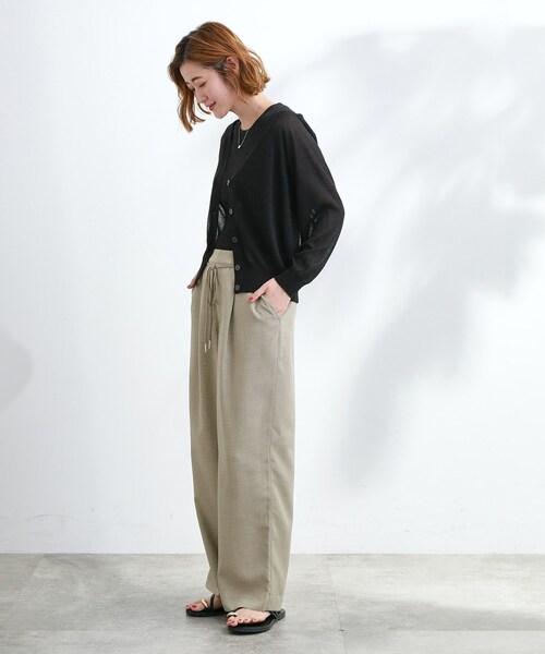 grove（グローブ）の「◆ロープベルトで差がつく 洗練リラックスパンツ（その他パンツ・レディース・カーキ/ナチュラル/グレー系7/ベージュ/ネイビー・02/03/01/04/05）」の10枚目の写真