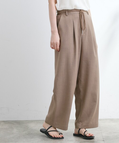 grove(グローブ)の「ロープベルトで差がつく 洗練リラックスパンツ(その他パンツ・レディース・カーキ/ナチュラル/グレー系7/ベージュ/ネイビー・02/03/01/04/05)」の22枚目の写真