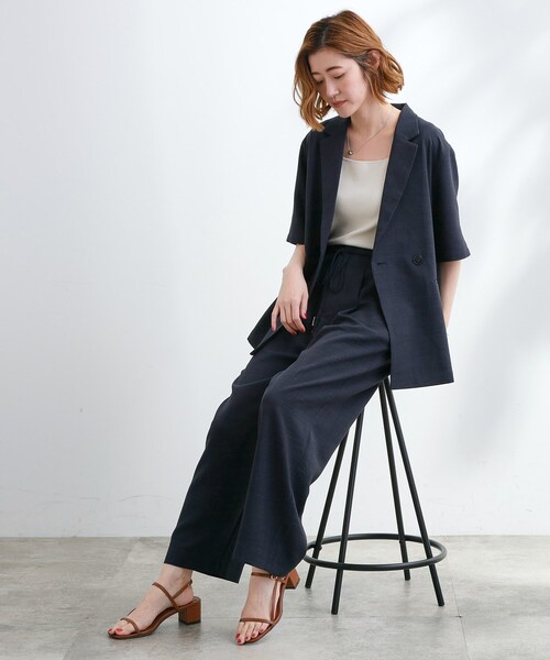 grove（グローブ）の「ロープベルトで差がつく 洗練リラックスパンツ（その他パンツ・レディース・カーキ/ナチュラル/グレー系7/ベージュ/ネイビー・02/03/01/04/05）」の22枚目の写真