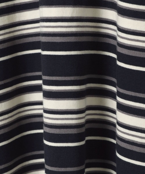 AMERICAN RAG CIE（アメリカンラグシー）の「【AMERICAN RAG CIE】マルチカラーボーダーTシャツ（ユニセックス）（その他トップス・レディース・イエロー/サックスブルー/ブラック・MEDIUM/LARGE）」の13枚目の写真