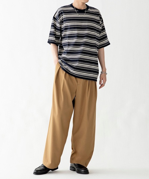 AMERICAN RAG CIE(アメリカンラグシー)の「【AMERICAN RAG CIE】マルチカラーボーダーTシャツ(ユニセックス)(その他トップス・レディース・イエロー/サックスブルー/ブラック・MEDIUM/LARGE)」の16枚目の写真