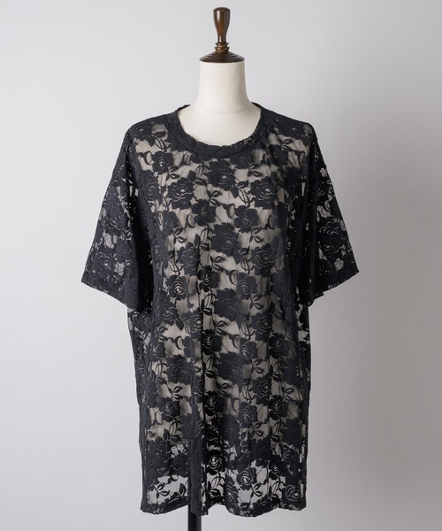 yae(ヤエ)の「Lace T-shirts / レースTシャツ(Tシャツ/カットソー・レディース・ライトブルー/レッド/ブラック/ピンク/ホワイト・FREE)」の13枚目の写真