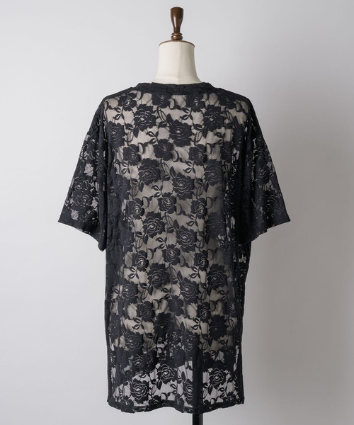 yae(ヤエ)の「Lace T-shirts / レースTシャツ(Tシャツ/カットソー・レディース・ライトブルー/レッド/ブラック/ピンク/ホワイト・FREE)」の15枚目の写真