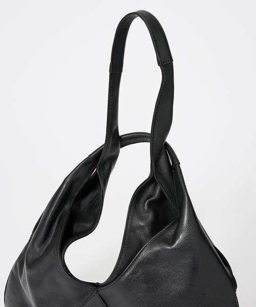 YArKA(ヤーカ)の「【YArKA/ヤーカ】 real leather different length handles tote / リアルレザー?短ハンドル トートバッグ/ユニセックス(トートバッグ・メンズ・ブラック・フリー)」の4枚目の写真