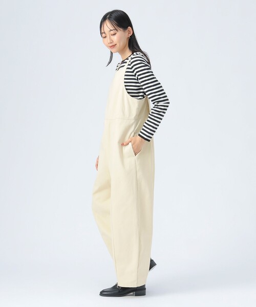 BEAMS HEART（ビームスハート）の「カツラギ オールインワン（つなぎ/オールインワン・レディース・チャコールグレー/ホワイト系その他5/ブラウン系その他3・FREE）」の2枚目の写真