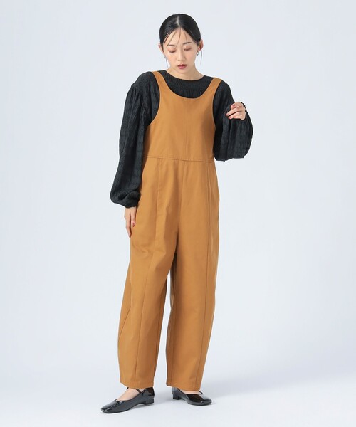 BEAMS HEART（ビームスハート）の「カツラギ オールインワン（つなぎ/オールインワン・レディース・チャコールグレー/ホワイト系その他5/ブラウン系その他3・FREE）」の5枚目の写真