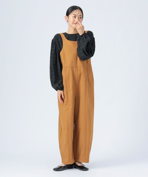 BEAMS HEART（ビームスハート）の「カツラギ オールインワン（つなぎ/オールインワン・レディース・チャコールグレー/ホワイト系その他5/ブラウン系その他3・FREE）」の6枚目の写真