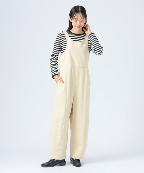 BEAMS HEART（ビームスハート）の「カツラギ オールインワン（つなぎ/オールインワン・レディース・チャコールグレー/ホワイト系その他5/ブラウン系その他3・FREE）」の8枚目の写真