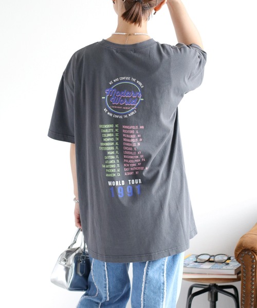 cepo（セポ）の「〈ユニセックス〉ピグメントロゴショートスリーブツアーTee（Tシャツ/カットソー・レディース・ホワイト/チャコール・M）」の11枚目の写真