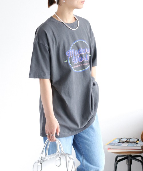 cepo（セポ）の「〈ユニセックス〉ピグメントロゴショートスリーブツアーTee（Tシャツ/カットソー・レディース・ホワイト/チャコール・M）」の10枚目の写真