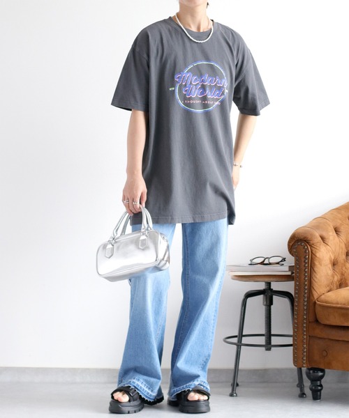 cepo（セポ）の「〈ユニセックス〉ピグメントロゴショートスリーブツアーTee（Tシャツ/カットソー・レディース・ホワイト/チャコール・M）」の18枚目の写真