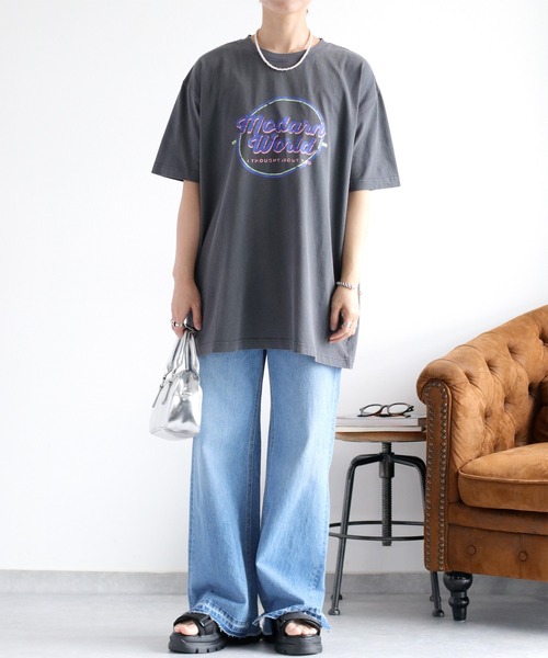 cepo（セポ）の「〈ユニセックス〉ピグメントロゴショートスリーブツアーTee（Tシャツ/カットソー・レディース・ホワイト/チャコール・M）」の14枚目の写真