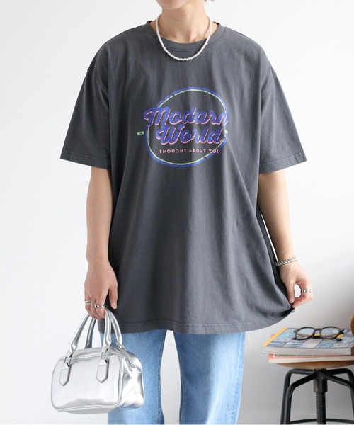 cepo（セポ）の「〈ユニセックス〉ピグメントロゴショートスリーブツアーTee（Tシャツ/カットソー・レディース・ホワイト/チャコール・M）」の9枚目の写真