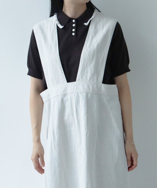 AMBIDEX（アンビデックス）の「フリル襟 コンパクトポロニット（ポロシャツ・レディース・ダークブラウン/キナリ/サックスブルー/ピンク・FREE）」の17枚目の写真