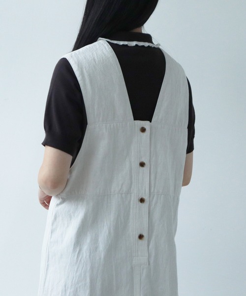 AMBIDEX（アンビデックス）の「フリル襟 コンパクトポロニット（ポロシャツ・レディース・ダークブラウン/キナリ/サックスブルー/ピンク・FREE）」の19枚目の写真