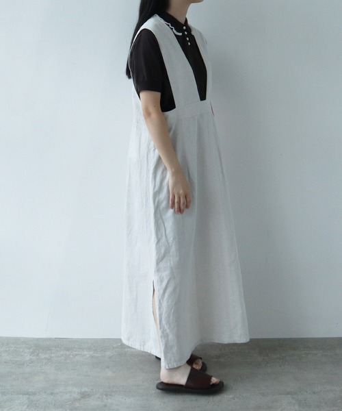 AMBIDEX（アンビデックス）の「フリル襟 コンパクトポロニット（ポロシャツ・レディース・ダークブラウン/キナリ/サックスブルー/ピンク・FREE）」の20枚目の写真