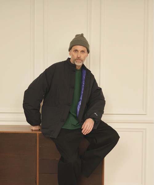 Kelen(ケレン)の「「KELEN MENS / ケレン メンズ」CHINA BUTTON DOWN JACKET(ダウンジャケット/コート・メンズ・グレイッシュベージュ/ブラック・40/38/42)」の3枚目の写真